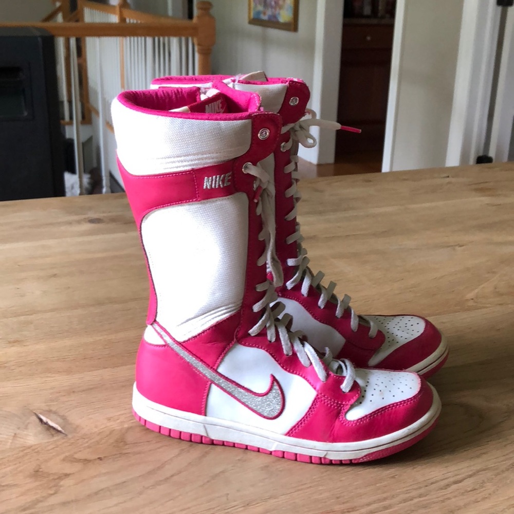 Nike girls 4.5 high top zip up sneakers